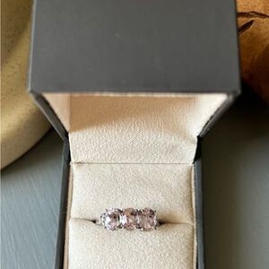 Kunzite and Diamond Ring